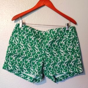 J. Crew Shorts Floral Green Size 10